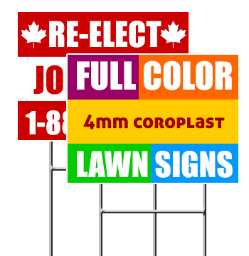 Lawn Signs, Outdoor, Double Sided, 2 Dozens, Full Colour