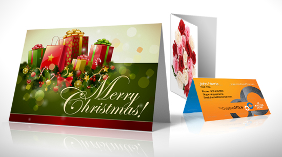 Folded Business Cards