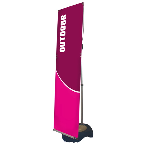 Outdoor Banner Stand with adjustable width & height